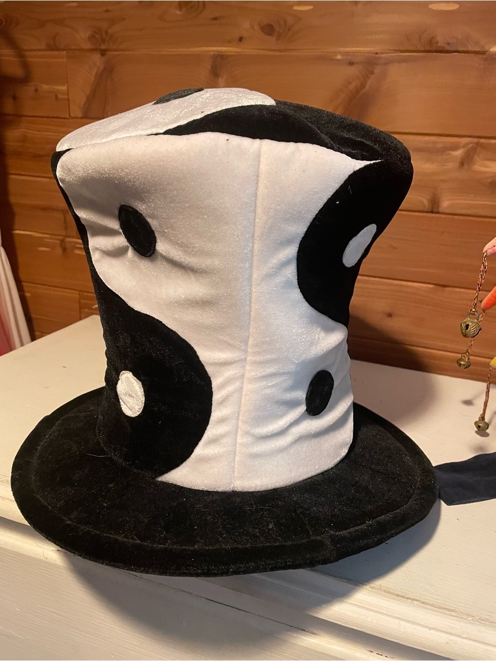 Kids Black and White Yin Yang Top Hat Costume